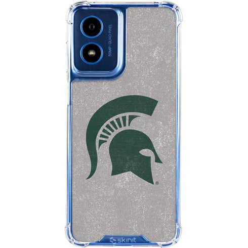 Michigan State University Grey Spartans Logo Moto G 5G (2024) Clear Case