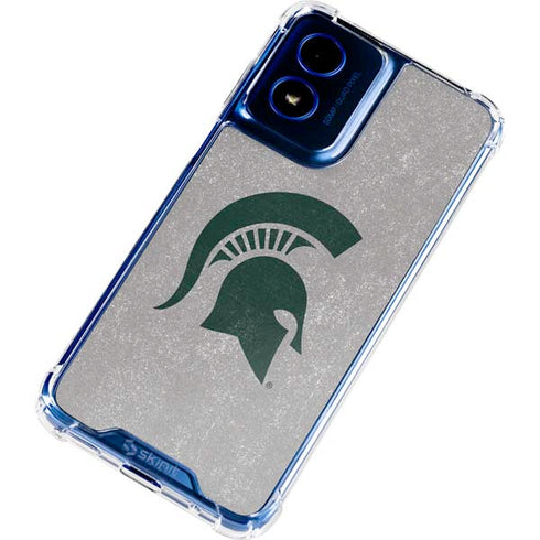 Michigan State University Grey Spartans Logo Moto G 5G (2024) Clear Case