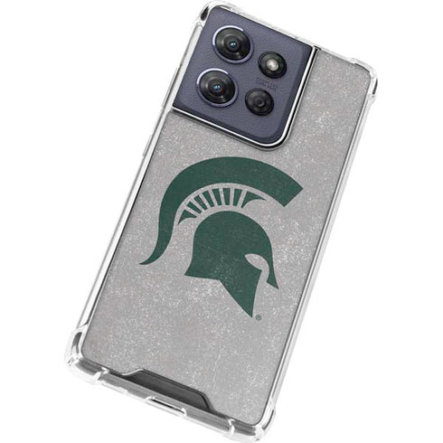 Michigan State University Grey Spartans Logo Moto G Play 5G (2025) Clear Case