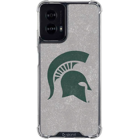 Michigan State University Grey Spartans Logo Moto G Power 5G (2024) Clear Case