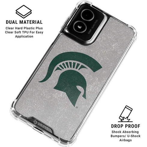 Michigan State University Grey Spartans Logo Moto G Power 5G (2024) Clear Case