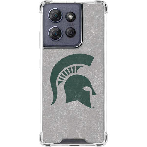 Michigan State University Grey Spartans Logo Moto G Power 5G (2025) Clear Case