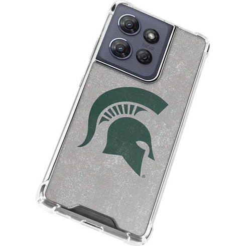Michigan State University Grey Spartans Logo Moto G Power 5G (2025) Clear Case
