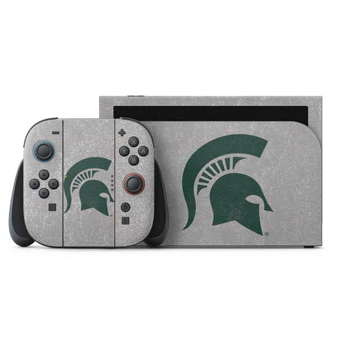 Michigan State University Grey Spartans Logo Nintendo Switch 2 (2025) with Joy-Con Skin