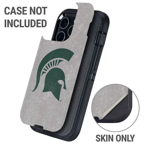 Michigan State University Grey Spartans Logo Otterbox Defender iPhone Skin