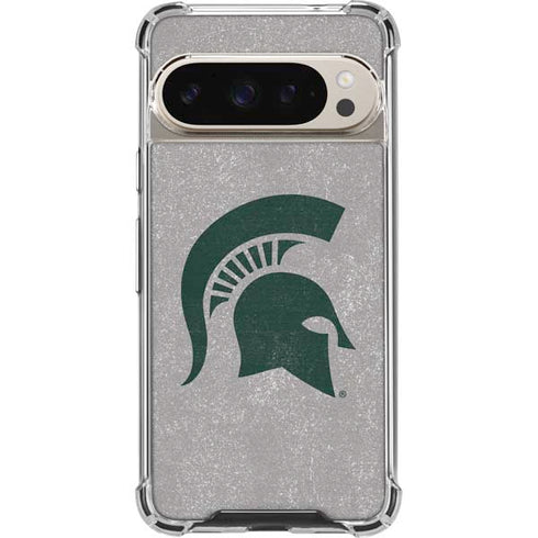 Michigan State University Grey Spartans Logo Pixel 9/9 Pro Clear Case