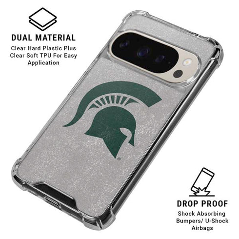 Michigan State University Grey Spartans Logo Pixel 9/9 Pro Clear Case