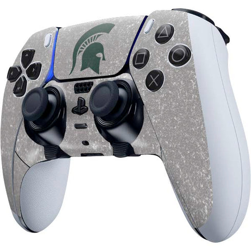 Michigan State University Grey Spartans Logo PS5 DualSense Edge Pro Controller Skin
