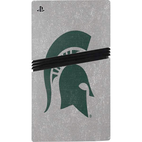 Michigan State University Grey Spartans Logo PS5 Pro Bundle Skin