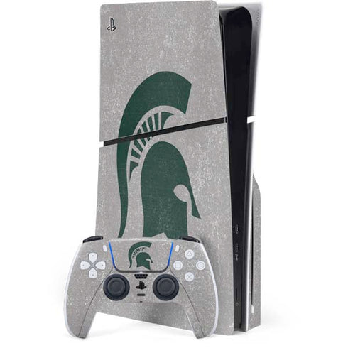 Michigan State University Grey Spartans Logo PlayStation PS5 Skins
