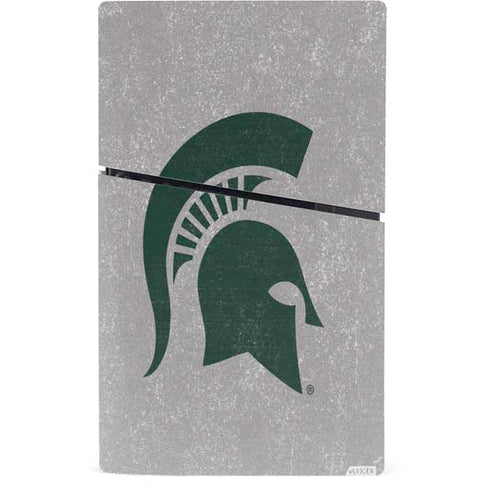 Michigan State University Grey Spartans Logo PS5 Slim Digital Edition Console Skin