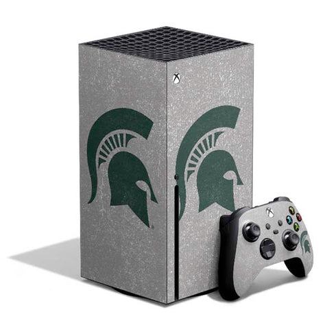 Michigan State University Grey Spartans Logo Xbox Series X Skins