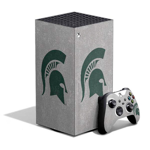 Michigan State University Grey Spartans Logo XBox Series X Digital Edition Bundle Skin