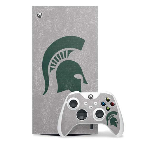 Michigan State University Grey Spartans Logo Xbox Series X Skins