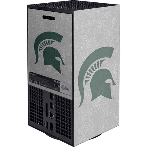 Michigan State University Grey Spartans Logo XBox Series X Digital Edition Console Skin