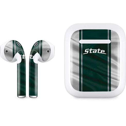 Michigan State University Jersey Grey Apple AirPods Skin