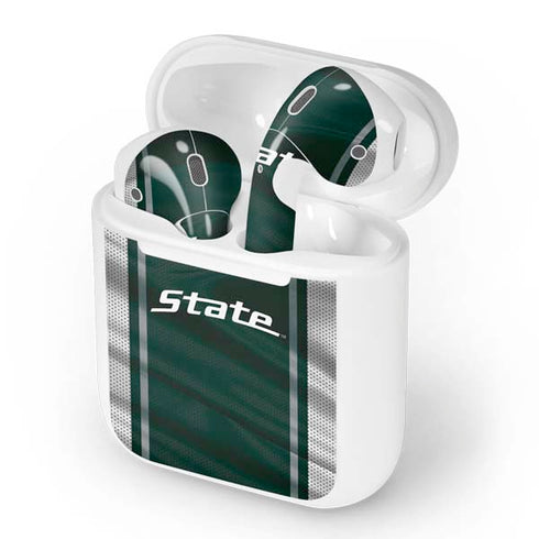 Michigan State University Jersey Grey Apple AirPods Skin