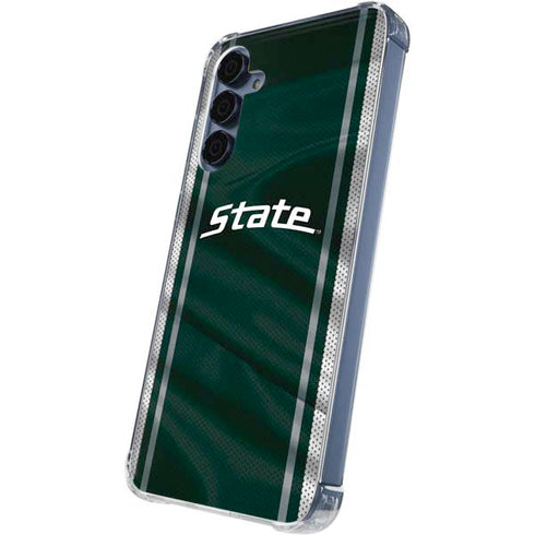 Michigan State University Jersey Grey Galaxy A55 5G Clear Case