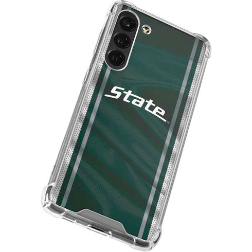 Michigan State University Jersey Grey Galaxy S24 FE Clear Case
