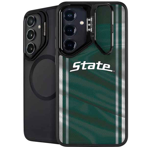 Michigan State University Jersey Grey Galaxy S24 FE Kickstand Case