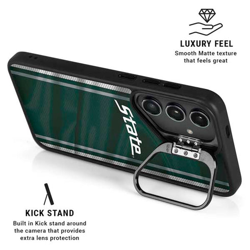 Michigan State University Jersey Grey Galaxy S24 FE Kickstand Case