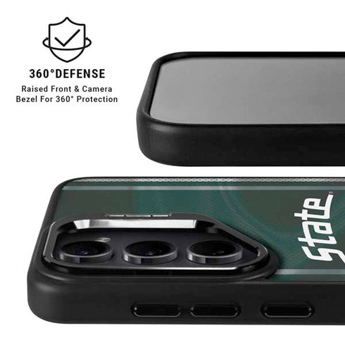Michigan State University Jersey Grey Galaxy S24 FE Kickstand Case
