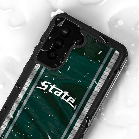 Michigan State University Jersey Grey Galaxy S24 Plus Waterproof Case