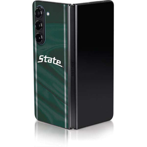 Michigan State University Jersey Grey Galaxy Z Fold5 5G Skin