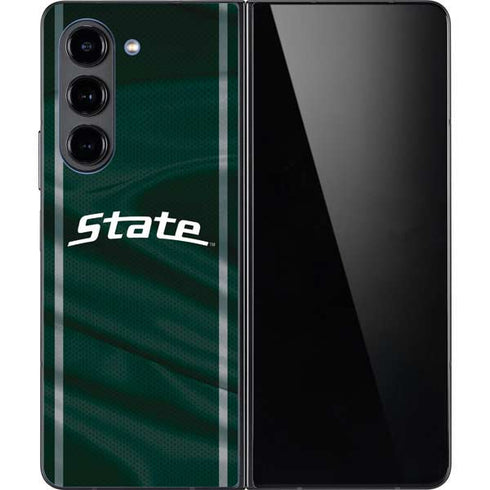 Michigan State University Jersey Grey Galaxy Z Fold5 5G Skin