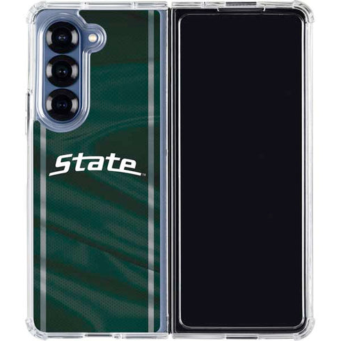 Michigan State University Jersey Grey Galaxy Z Fold6 Clear Case