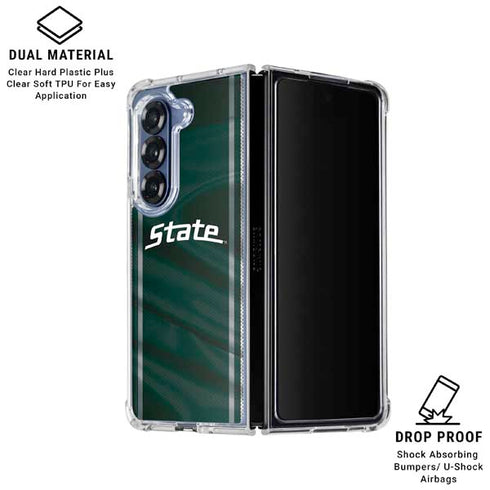 Michigan State University Jersey Grey Galaxy Z Fold6 Clear Case