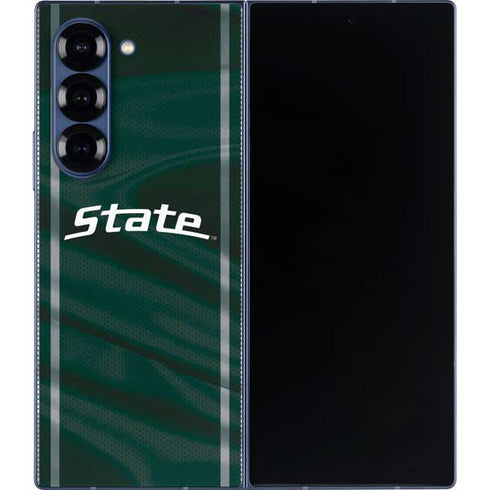 Michigan State University Jersey Grey Galaxy Z Fold6 Skin