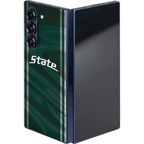 Michigan State University Jersey Grey Galaxy Z Fold6 Skin