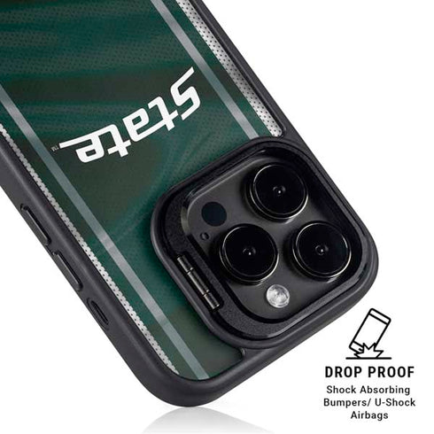 Michigan State University Jersey Grey iPhone 13 Pro Kickstand Case