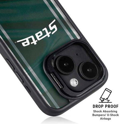 Michigan State University Jersey Grey iPhone 14 Kickstand Case