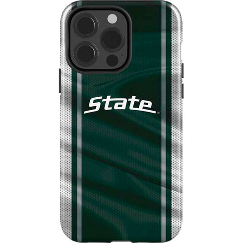 Michigan State University Jersey Grey iPhone 15 Pro Impact Case