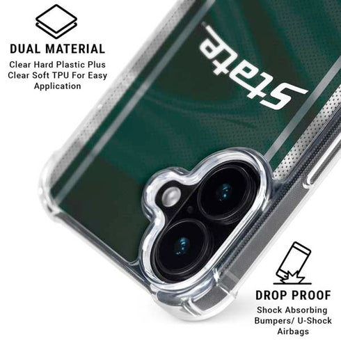 Michigan State University Jersey Grey iPhone 16 MagSafe Case