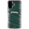 Michigan State University Jersey Grey iPhone 16 Plus Clear Case