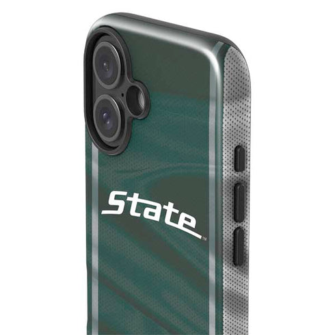 Michigan State University Jersey Grey iPhone 16 Plus Impact Case