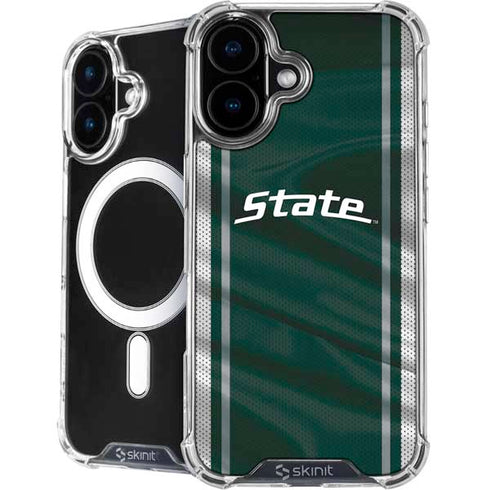 Michigan State University Jersey Grey iPhone 16 Plus MagSafe Case