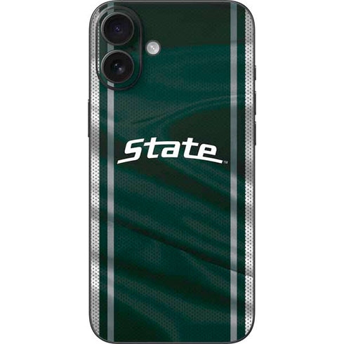 Michigan State University Jersey Grey iPhone 16 Plus Skin