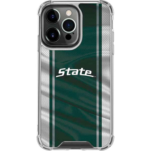 Michigan State University Jersey Grey iPhone 16 Pro Clear Case