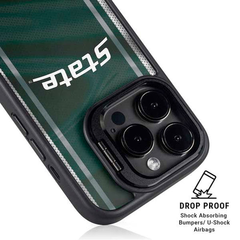 Michigan State University Jersey Grey iPhone 16 Pro Kickstand Case