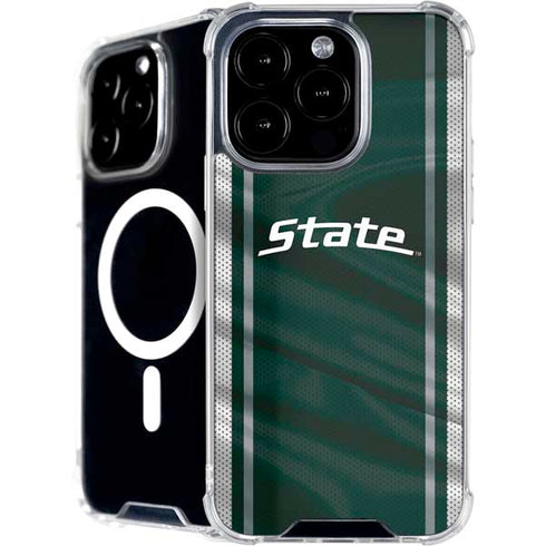 Michigan State University Jersey Grey iPhone 16 Pro Max MagSafe Case