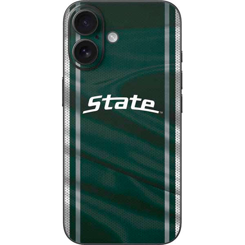 Michigan State University Jersey Grey iPhone 16 Skin