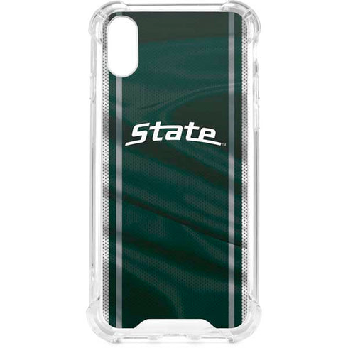 Michigan State University Jersey Grey iPhone XS Clear Case