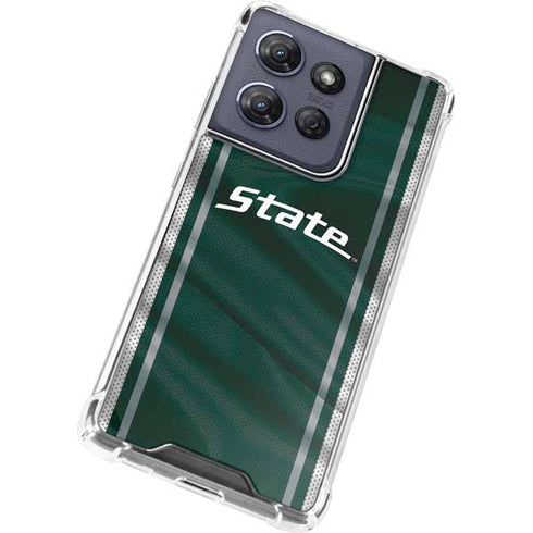 Michigan State University Jersey Grey Moto G Play 5G (2025) Clear Case