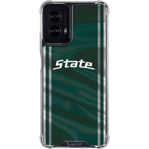 Michigan State University Jersey Grey Moto G Power 5G (2024) Clear Case