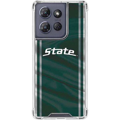 Michigan State University Jersey Grey Moto G Power 5G (2025) Clear Case
