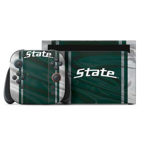 Michigan State University Jersey Grey Nintendo Switch 2 (2025) with Joy-Con Skin